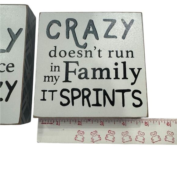 Crazy Family Quote Wall Table Art Duo - Picture 4 of 7